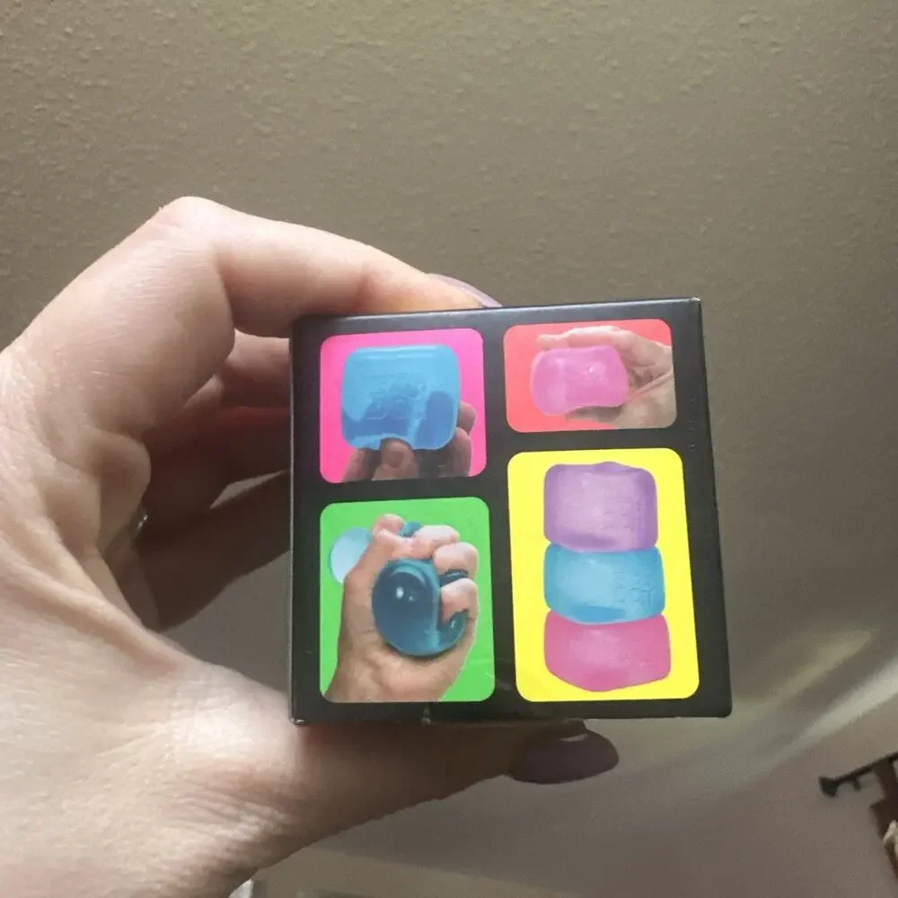 Needoh Nice Cube New In Box. Squishy Fun In Blue! Viral Squish Factory Sealed!!